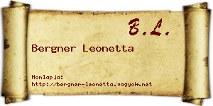 Bergner Leonetta névjegykártya